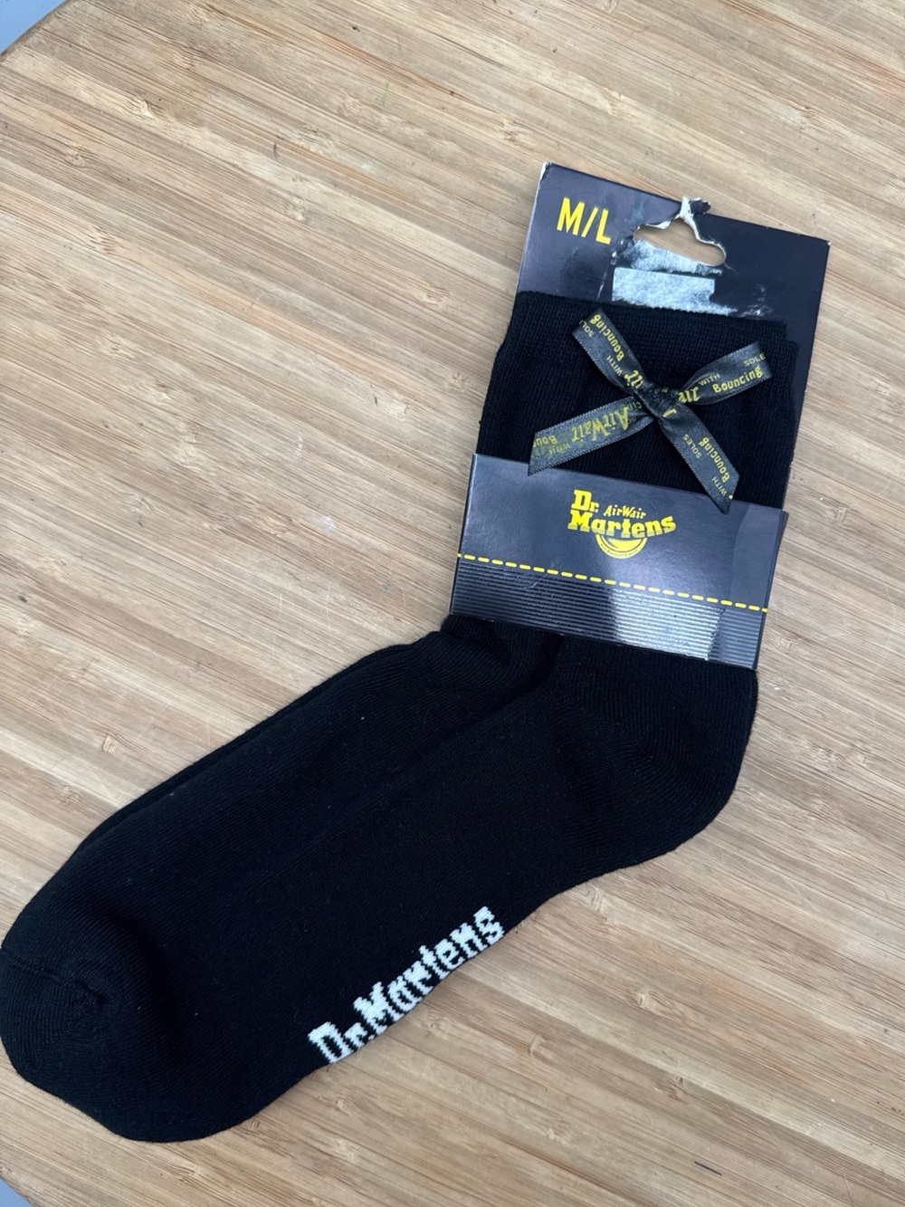 Dr Martens Ankle Bow Organic Cotton Blend Socks New M/L